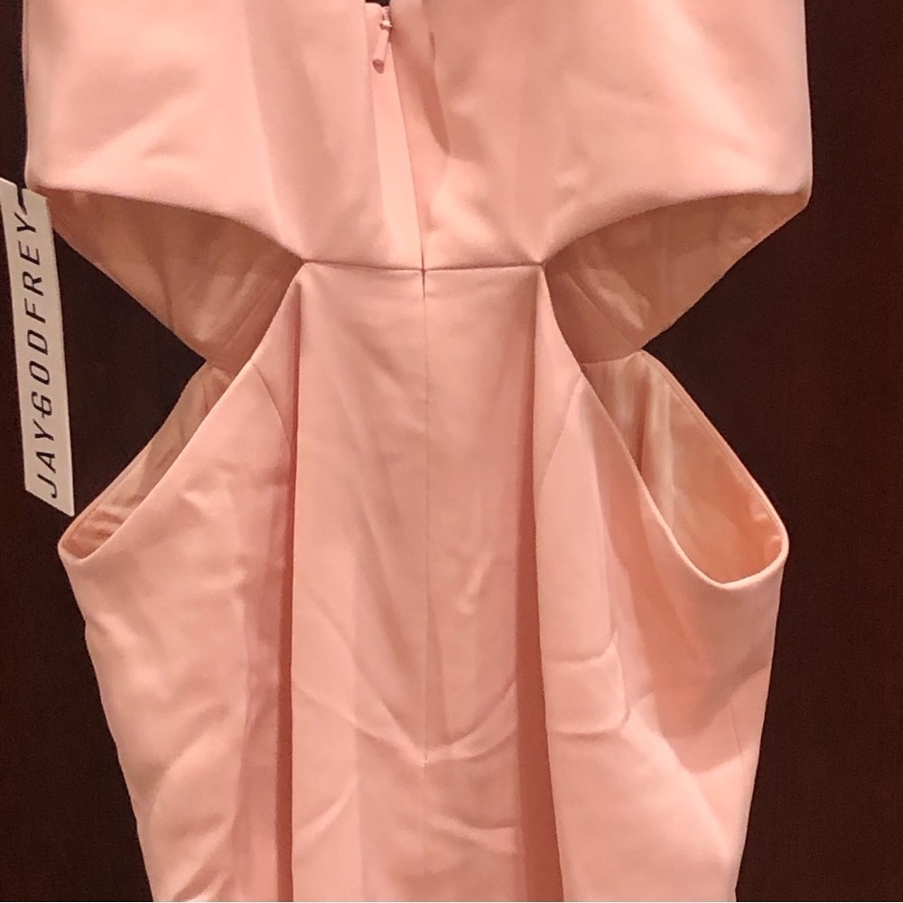 NWT Jay Godfrey Blush Pink Cutout Bodycon Keyhole Mini Dress Sz 2 - Picture 11 of 14